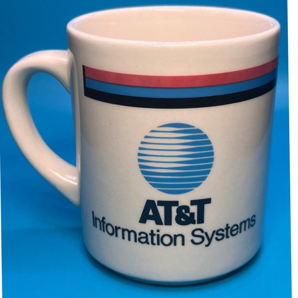 Rare Vintage 1980's At&t Corporate Partnership Coffee Mug (Made In England)